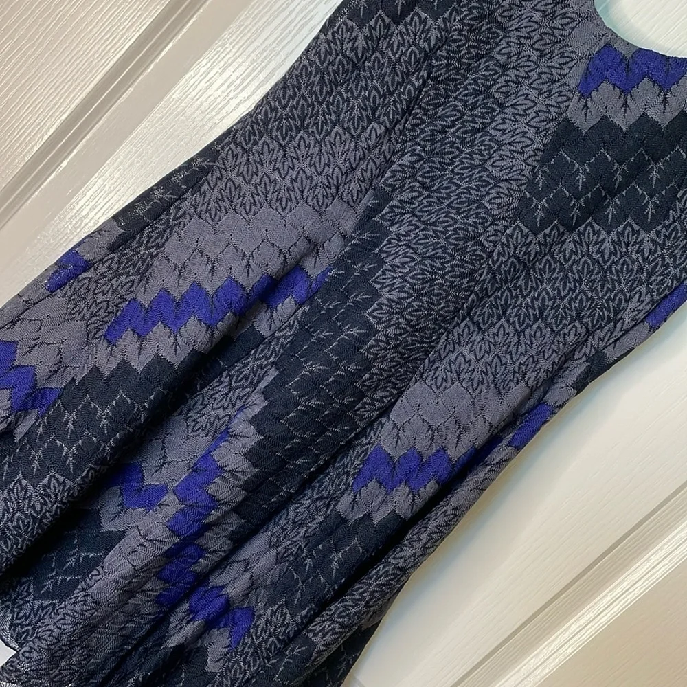 FREE PEOPLE Lined Mini Dress Geometric Print Juniors M Gray Black Purple